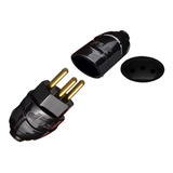 Kit 50 Plug Pino Macho 2p+t 20a + 50 Tomada Fêmea 20a Preto