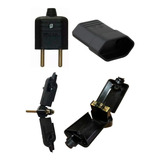 Kit 50 Plugue Pino Macho 2p 10a +50 Tomada Fêmea 10a Preto