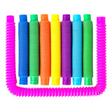 Kit 50 Pop Tube Grande Tubo Fidget Toy Descompressão Sensori