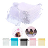 Kit 50 Saquinho Saco Organza 10x15 Branco Lembrancinha Festa