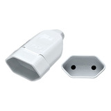 Kit 50 Tomada Pino Fêmea 2p 10a 250v Nbr Com Inmetro Branco