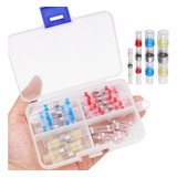 Kit 50 Tubos Termo Retrátil Emenda De Fio Anel Estanho Solda