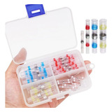 Kit 50 Tubos Termo Retrátil Emenda De Fio Anel Estanho Solda