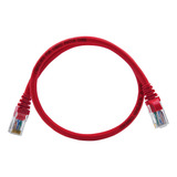 Kit 50 Un. Patch Cord Para Internet Cat5e - 50 Cm Vermelho