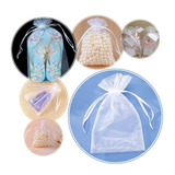 Kit 50 Un Saco Organza Saquinho 9x12 Branco Atacado