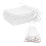Kit 50 Un Saco Organza Tule Saquinho 10x15 Branco Atacado