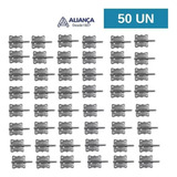 Kit 50 Unidades Tranca Pequena Tarjeta 1.1/2 - 38mm Aliança Cor Cinza-escuro