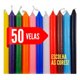 Kit 50 Velas Coloridas Parafina Pura