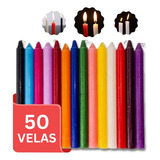 Kit 50 Velas Palito Coloridas 100%