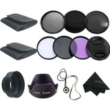 Kit 52mm Filtro Uv Cpl Fld Nd2 Nd4 Nd8 P/ 50mm Canon Parasol