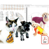 Kit 55 Moldes Modelagem Pet Cães E Gatos Roupas + Cirúrgic