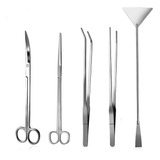 Kit 5pc Ferramenta Manutenção De Aquario Pinças Tesoura Inox 110v/220v
