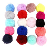 Kit 5pçs Pompom Pelúcia 70 Mm C/linha Para Artesanato