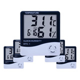 Kit 5un Termo-higrômetro Digital Relógio Temperatura
