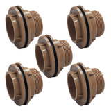 Kit 5x Adaptadores Flange 50mm (1.1/2'') Soldável Marrom 