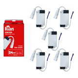 Kit 5x Driver Led Reator Fonte Painel Plafon Led 24w Bivolt Cor Branco