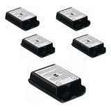 Kit 5x Tampa Suporte Pilha Bateria Controle Xbox 360 Preto