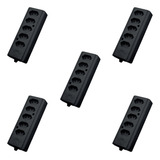 Kit 5x Tomada Barra Quíntupla 2p+t 10a/20a Preta Extensão