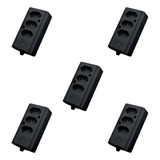 Kit 5x Tomada P/ Extensão Em Barra Tripla Preta 2p+t 10a/20a