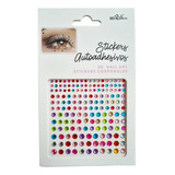 Kit 6 Adesivo Glitter Pedra Rosto