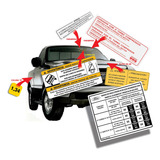 Kit 6 Adesivos Ford F-250 Parabrisa Motor Mwm Quebra-sol