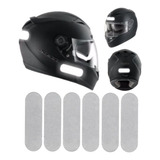 Kit 6 Adesivos Refletivo Segurança Branco Capacete Moto