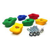 Kit 6 Agarras Escalada Infantil Iniciantes Para Madeira
