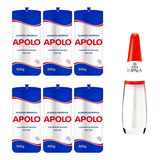 Kit 6 Algodão Hidrófilo Apolo Rolo 500g + 1 Esmalte Impala