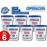 Kit 6 Baldes 900 Panos Umedecido Coperalcool Álcool 70° Inpm