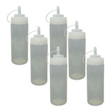 Kit 6 Bisnaga Profissional Cozinha 350 Ml Flex Molhos Mel