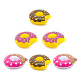 Kit 6 Bóia Porta Copos Donuts