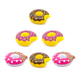 Kit 6 Bóia Porta Copos Donuts