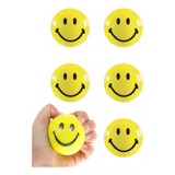 Kit 6 Bolinhas Emoji Anti Stress Apertar Macia Fisioterapia