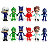 Kit 6 Bonecos Pjmasks Articulados Com Luz 15 Cm