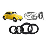 Kit 6 Borracha Do Vidro Para Friso + Tampa E Capo Vw Fusca 