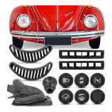 Kit 6 Botao Farol Afogador Fusca Difusor Ar Coifa Cambio
