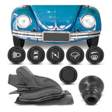 Kit 6 Botao Fusca Farol Afogador Ar Coifa Cambio Freio Mao