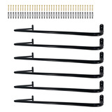 Kit 6 Cabideiros Arara 1,20m Fixa De Parede Casa Loja