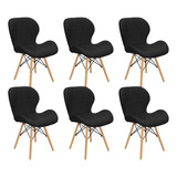 Kit 6 Cadeiras Charles Eames Eiffel