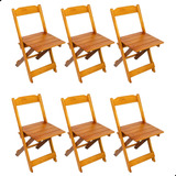 Kit 6 Cadeiras Dobrável Bar/jardim/ Casa