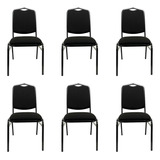 Kit 6 Cadeiras Ergonômicas Para Igrejas, Cerimônias, Teatros