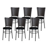 Kit 6 Cadeiras Hawai Café Reforçada Até 150 Kg
