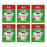 Kit 6 Caixa Filtro De Papel Café Melitta 103 Com 30 Un