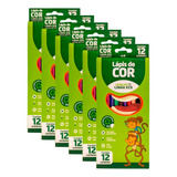 Kit 6 Caixas Lápis De Cor 12 Cores Grande Leo Eco Atacado