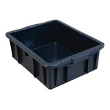 Kit 6 Caixas Plastica 15 L Preta Sem Tampa Resistente