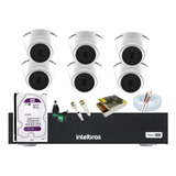 Kit 6 Cameras Intelbras Dvr 8 Canais C/ Hd 1 Tera Wd Purple