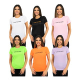 Kit 6 Camisas Academia Femininas Dryfit