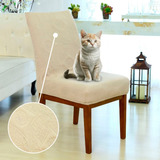 Kit 6 Capa Para Cadeira De Jantar Anti Gato Matelada Cinza