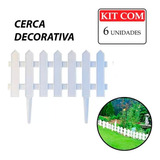 Kit 6 Cercas Plastica Decorativa Jardim