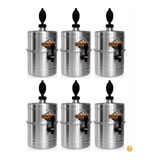 Kit 6 Chopeira Portátil A Gelo 5.1lt Aluminio Envio Já